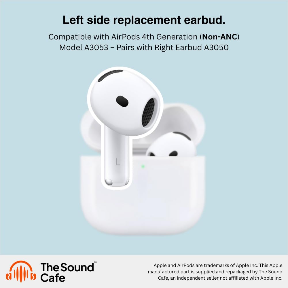 The Sound Cafe Left Earbud Replacement (Model A3053) Compatible